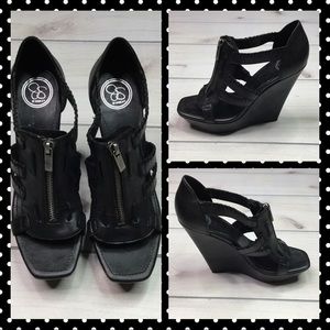 Jessica Simpson 8.5 Black Platform Wedge Heels